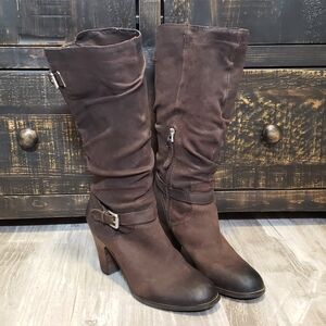 Vintage Guess Dark Brown Leather Boots